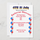 Invitation barbecue 4 Juillet Dalmatien. (Dos)