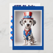 Invitation barbecue 4 Juillet Dalmatien. (Devant / Derrière)