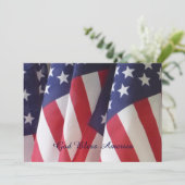 Invitation barbecue 4 juillet, drapeaux américains (Debout devant)