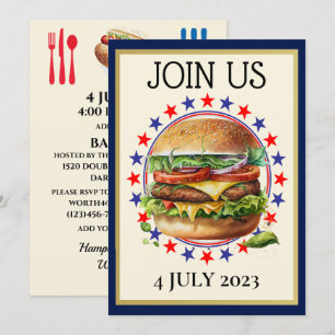 Invitation Barbecue / 4 juillet / etc.
