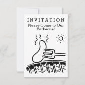 Invitation barbecue amusante (Devant)