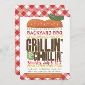 Invitation barbecue - Anniversaire, Fête, Fête (Devant / Derrière)