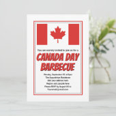 Invitation Barbecue barbecue de la fête du Canada (Debout devant)