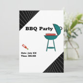 Invitation Barbecue barbecue Jardin Potluck Party (Debout devant)