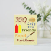 Invitation Barbecue Barbeque Party (Debout devant)