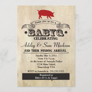 Invitation Barbecue BBQ BABYQ