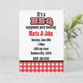 Invitation Barbecue BBQ Gingham Été Fête Country (Debout devant)