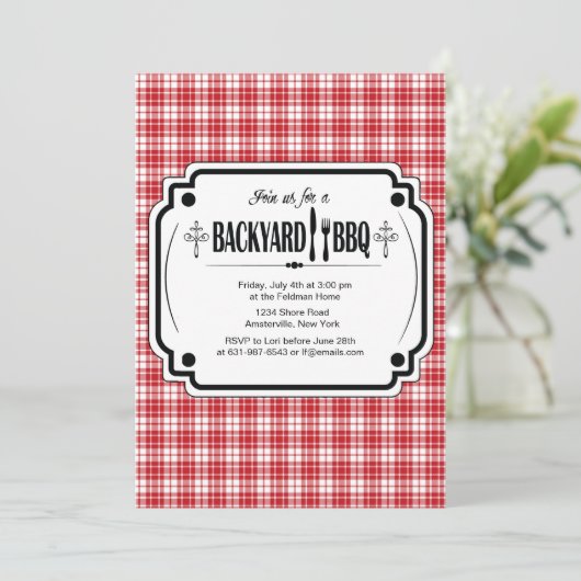 Invitation barbecue branchée (Debout devant)