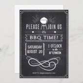 Invitation barbecue Chalkboard (Devant / Derrière)
