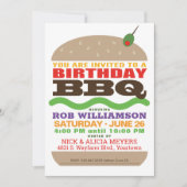 Invitation Barbecue d'anniversaire | Fête BBQ (Devant)