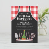 Invitation barbecue d'anniversaire unique (Debout devant)