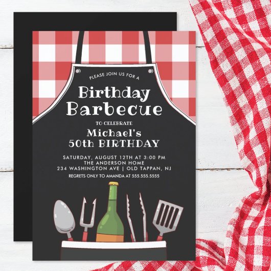 Invitation barbecue d'anniversaire unique