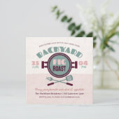 Invitation Barbecue de cochon dans la cour (Debout devant)