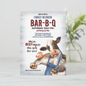 Invitation Barbecue de crevettes grillantes de vache (Debout devant)