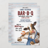 Invitation Barbecue de crevettes grillantes de vache (Devant / Derrière)