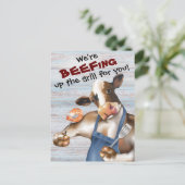 Invitation Barbecue de crevettes grillées de vache (Debout devant)