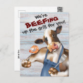 Invitation Barbecue de crevettes grillées de vache (Devant / Derrière)