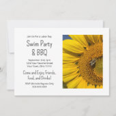 Invitation Barbecue de fête estivale Rustique Tournesol (Devant)