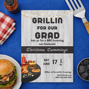Invitation Barbecue de fin d'études Grad & Grill