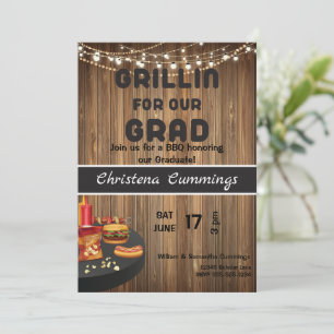 Invitation Barbecue de fin d'études Grad & Grill