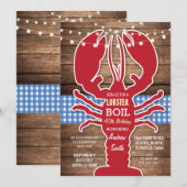 Invitation Barbecue de homard à ébullition Fête d'anniversair (Devant / Derrière)