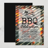Invitation Barbecue de jardin | Barbecue d'été grill (Devant / Derrière)