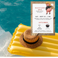Barbecue de jardin drôle et fête à la piscine