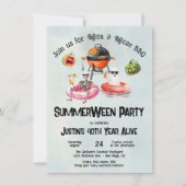 Invitation Barbecue de jardin Fête prénatale Baby-Q (Devant)