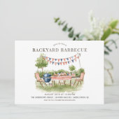 Invitation Barbecue de jardin patriotique  (Debout devant)