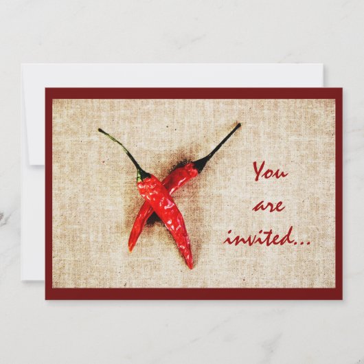 invitation barbecue de piment rouge chaud (Devant)