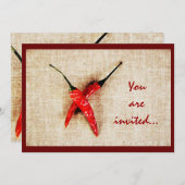 invitation barbecue de piment rouge chaud (Devant / Derrière)