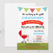 Invitation Barbecue d'été BBQ Fête d'anniversaire pour enfant (Devant / Derrière)