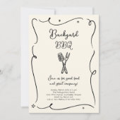 Invitation Barbecue d'été dans le jardin Fête de barbecue dan (Devant)