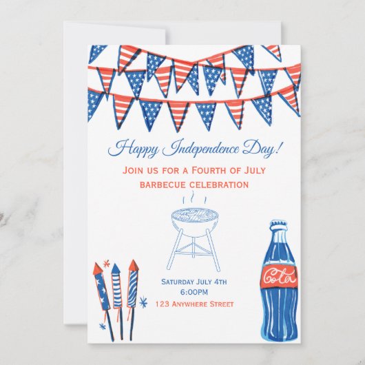 Invitation Barbecue du 4 juillet (Devant)