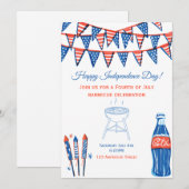 Invitation Barbecue du 4 juillet (Devant / Derrière)