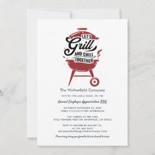 Invitation Barbecue et détente pour l'appréciation des employ