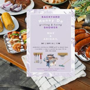 Invitation Barbecue et organisation d'une fête prénatale pour