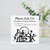 Invitation Barbecue familial personnalisé (Debout devant)