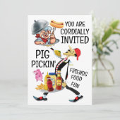 Invitation Barbecue / Fête du cochon (Debout devant)
