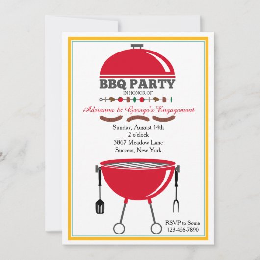 Invitation barbecue Grill (Devant)