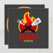 Invitation Barbecue Grill Party (Devant / Derrière)