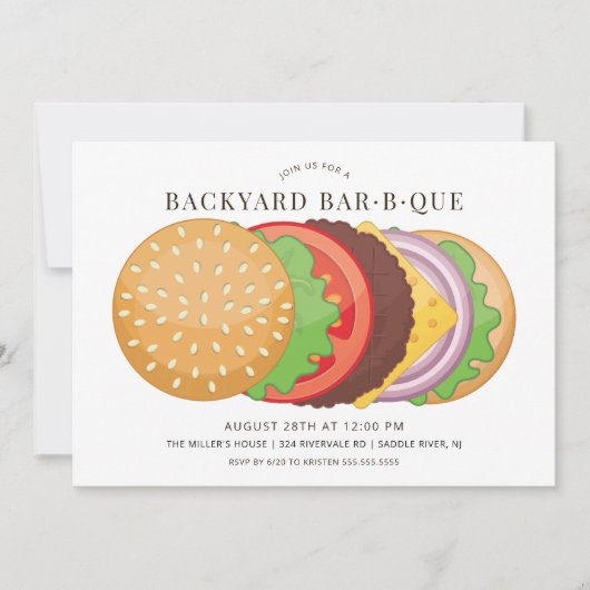 Invitation Barbecue jardin (Devant)