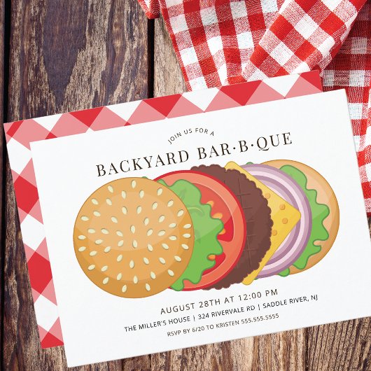 Invitation Barbecue jardin