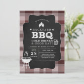 Invitation barbecue Jardin BBQ (Debout devant)