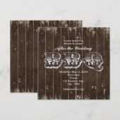 Invitation Barbecue occidental campagnard rustique après le m (Devant / Derrière)