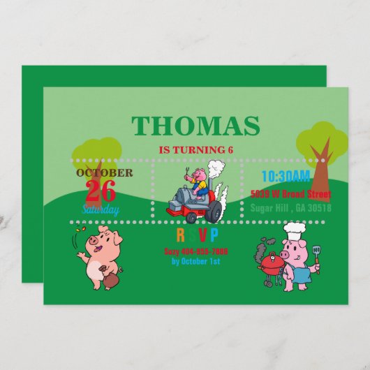 Invitation Barbecue Party (Devant / Derrière)