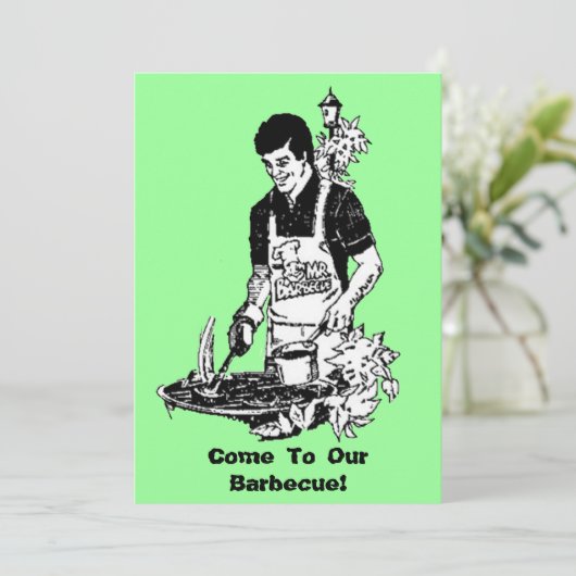 Invitation Barbecue Party (Debout devant)