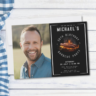 Invitation Barbecue Photo 30e fête d'anniversaire
