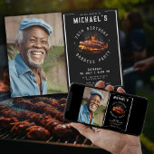 Invitation Barbecue Photo 70th Birthday Party