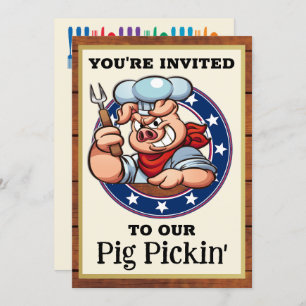 Invitation Barbecue Pig Pickin'